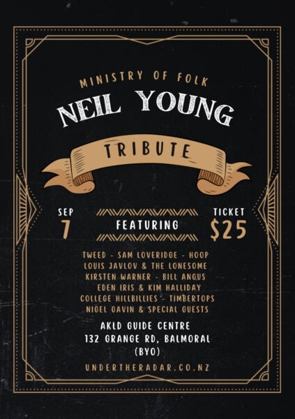 Neil Young Fundraiser Poster