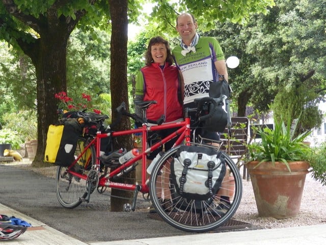 Catherine And Al With Their Tandem In Europe