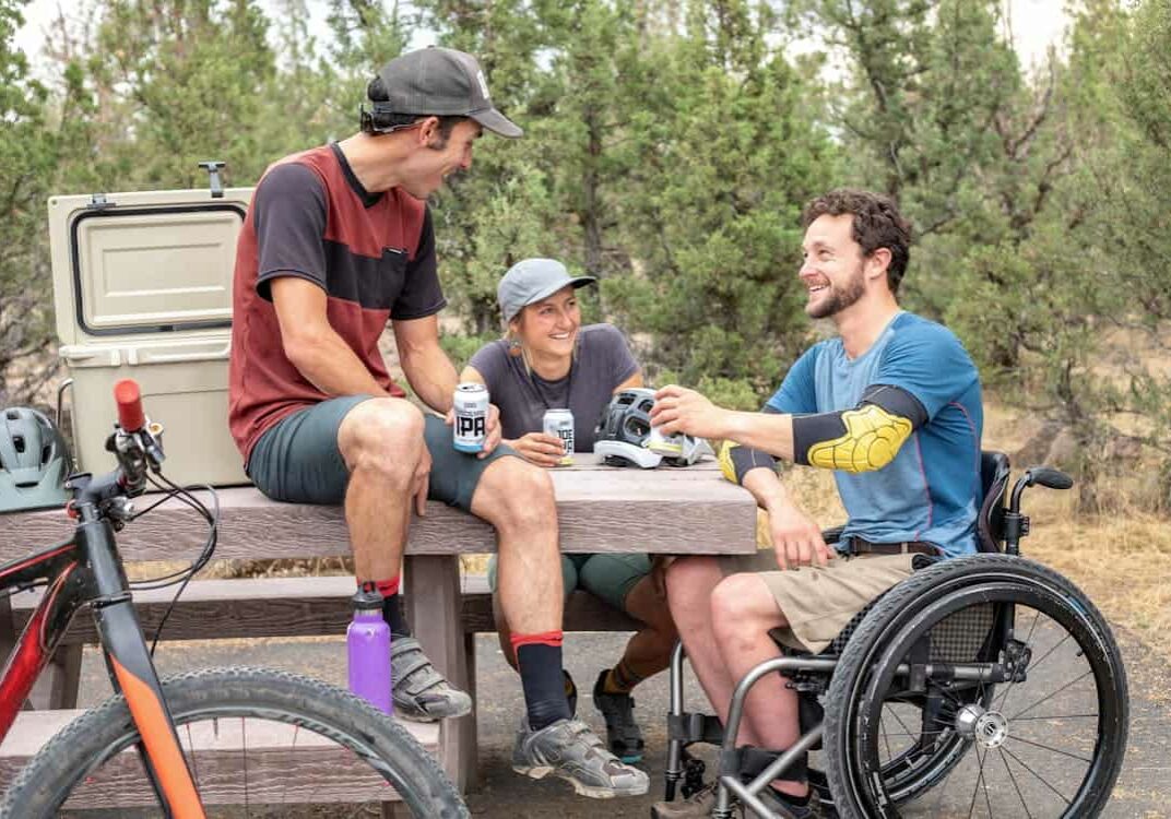 Wheelchair Person Enjoying Friends