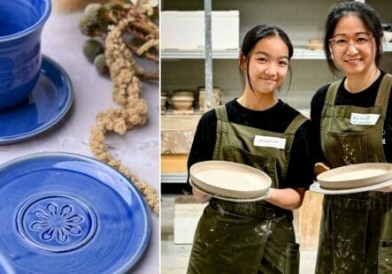 Jacqueline (left) and Michelle — the mother–daughter duo behind JMT Ceramics, shaped by clay and connection.